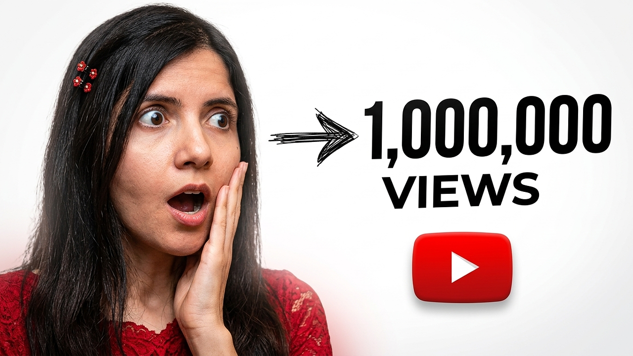 AI-generated YouTube thumbnail for a video titled '1M Views'