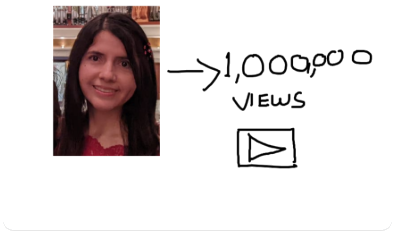 Hand-drawn sketch for a '1M Views' YouTube thumbnail