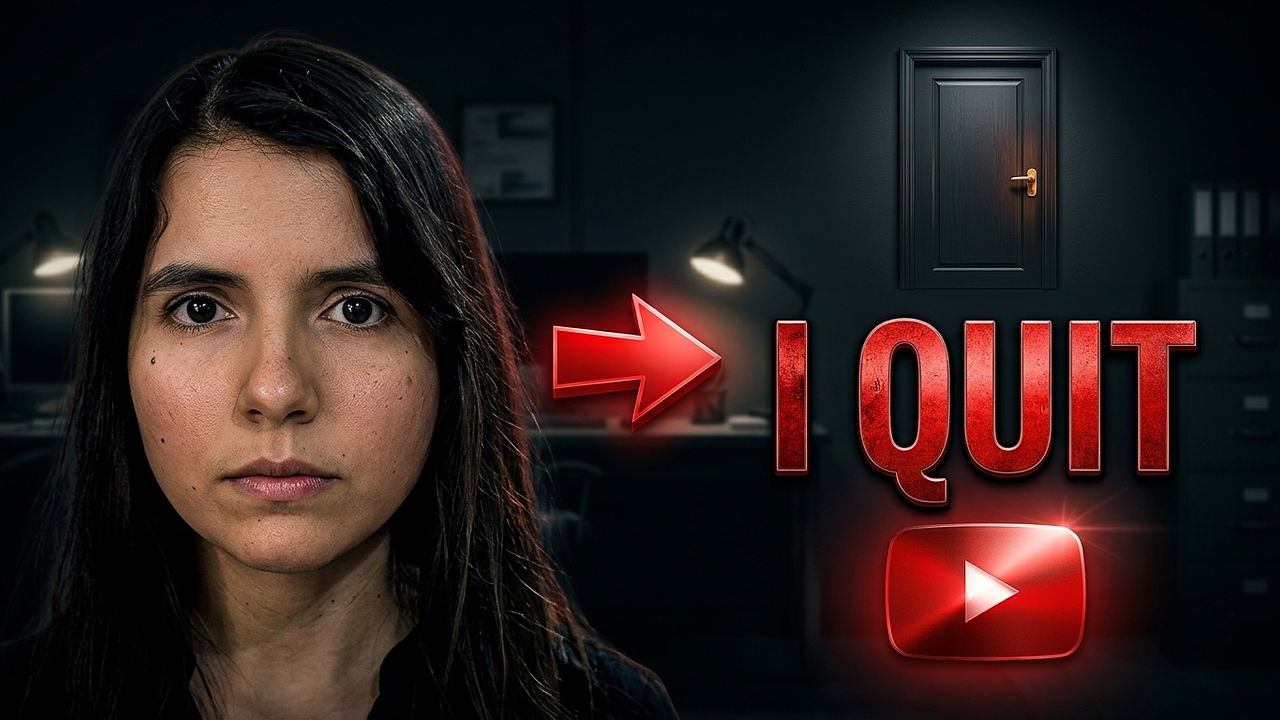 AI-generated YouTube thumbnail for a video titled 'I Quit'